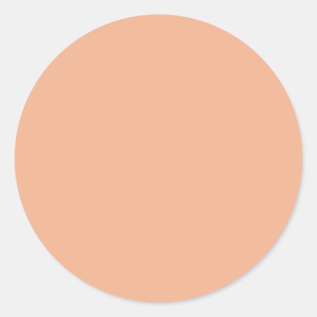 Redonda Rosy Peach Beige Classic Round Pegatina (Anverso)
