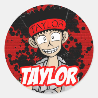 Redonda Round Pegatina Taylor