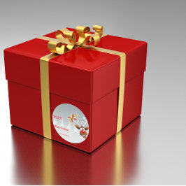 Redonda Rudolph Christmas tree snow Classic Round Pegatina