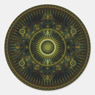 Redonda Rueda Magick del Metatron - Pegatina fractal