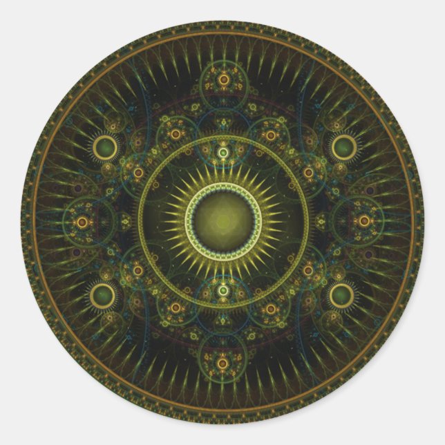 Redonda Rueda Magick del Metatron - Pegatina fractal (Anverso)
