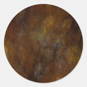 Redonda Rusty Abstract Fractal Round Pegatina