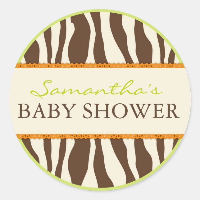 Redonda Safari Boy Green Pegatina ZEB (Anverso)
