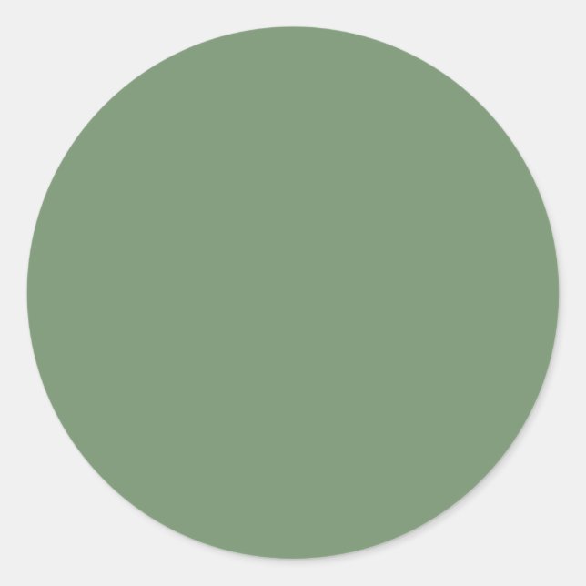 Redonda Sage Green Round Pegatina (Anverso)