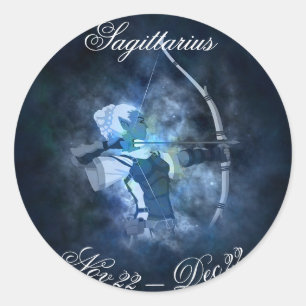 Redonda Sagittarius Horoscope Zodiac Astrología Pegatina