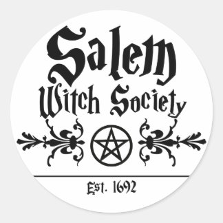 Redonda Salem Witch Society Pegatina