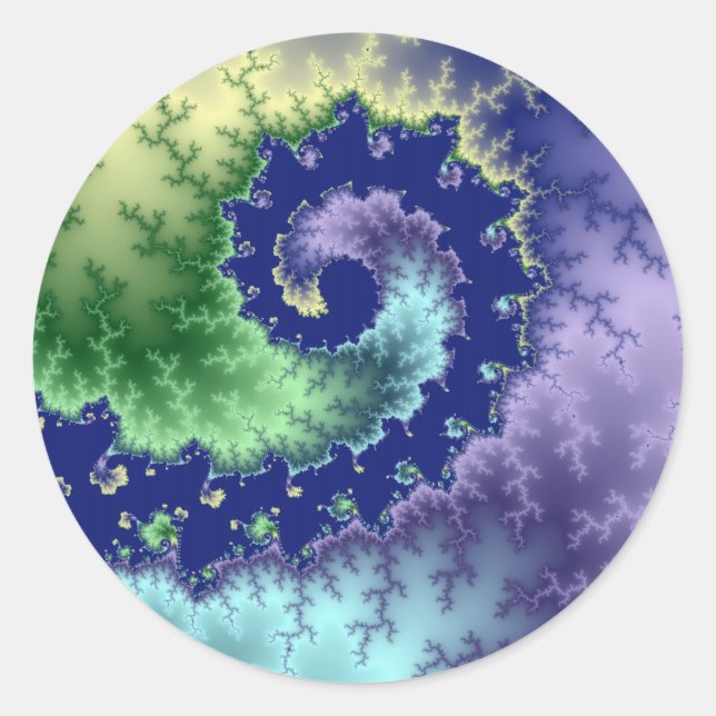 Redonda Salida flotante - Pegatina fractal (Anverso)