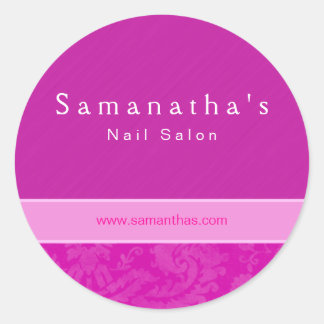 Redonda Salon spa damasco floral pegatina rosa