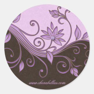 Redonda Salon spa flor pegatina giratorio joya morada marr