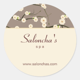Redonda Salon spa floral cerezo floral flor pegatina crema