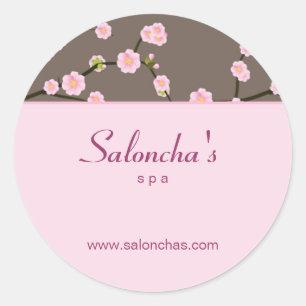 Redonda Salon spa floral cerezo floral flor pegatina rosa