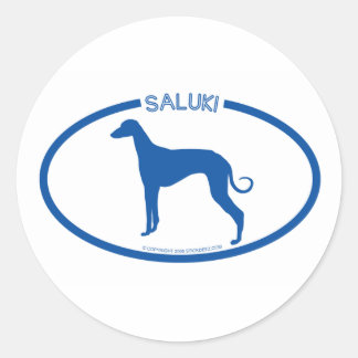 Redonda Saluki Silhouette Pegatina