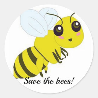 Redonda Salvar al Pegatina de abejas