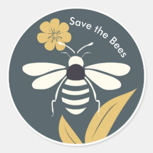 Redonda Salvar al Pegatina de abejas
