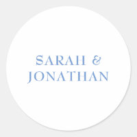 SARAH Pegatina de sobres de Boda mínimo azul moder