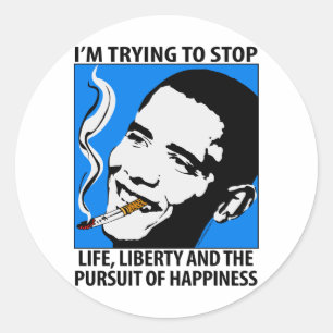 Redonda Sátira Barack Obama / Pegatina parodia