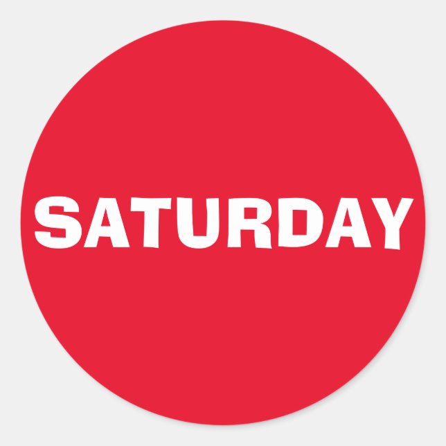 Redonda Saturday Ad Lib Red Pegatina de Janz (Anverso)