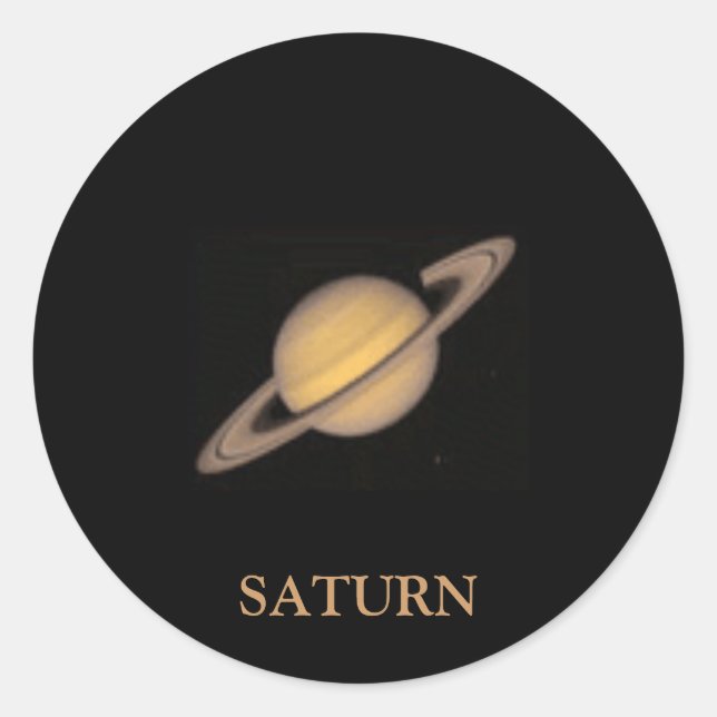 Redonda Saturn Pegatina (Anverso)