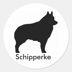Redonda Schipperke Pegatina 2