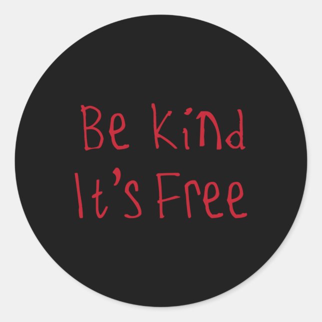 Redonda Sé amable, es Pegatina libre (Anverso)