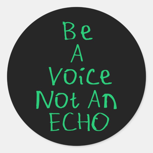 Redonda Sé Una Voz No Un Pegatina De Echo (Anverso)