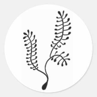 Redonda Sea Fern Pegatina