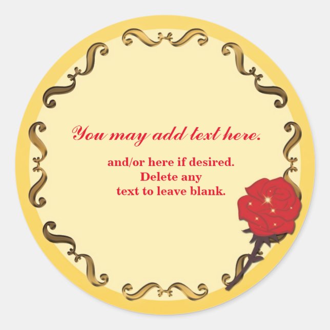 Redonda Sea nuestro Pegatina de la fiesta de cumpleaños Re (Anverso)