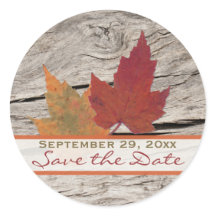 Seco El otoño deja 1,5" Guardar el Pegatina de fec