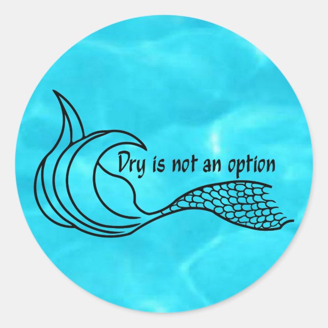 Redonda Seco No Es Un pegatina De Opción (Anverso)