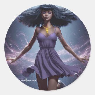 Redonda Selene The Magicia - Pegatina de la fantasía