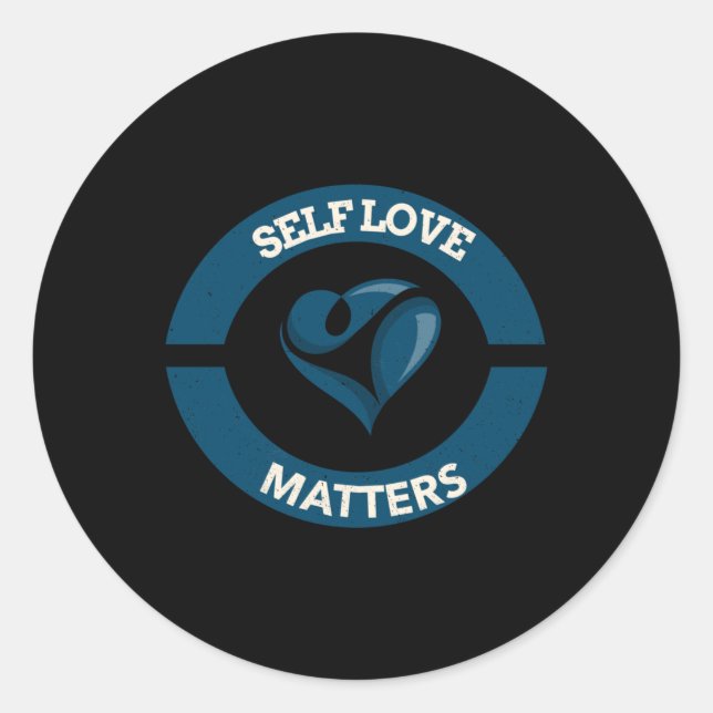 Redonda Self Love S Pegatina (Anverso)