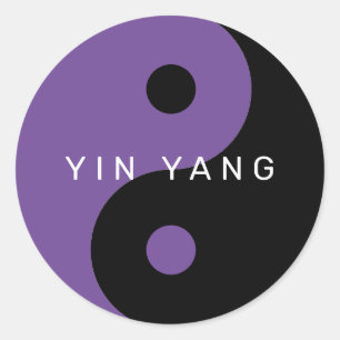 Redonda Sellador pegatina personalizado del símbolo Yin Ya