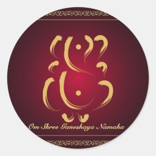 Redonda Señor Ganesha - pegatina
