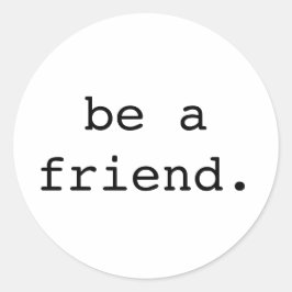 Redonda ser pegatina amigo
