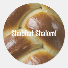 Redonda Shabbat Shalom Challah Pegatina