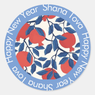 Redonda Shana Tova Pegatina