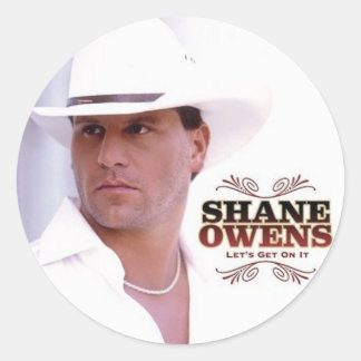 Redonda SHANE OWENS Pegatina de la ronda "Vamos a ponernos