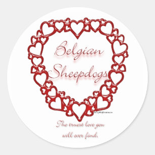 Redonda Sheepdog Belga True Love - Pegatina