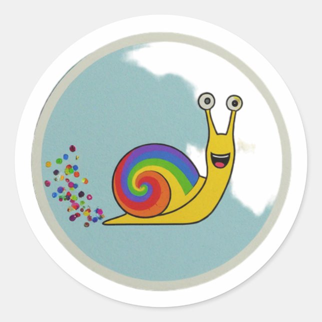 Redonda ¡Shell Yeah! Tómelo Lento Pegatina (Anverso)