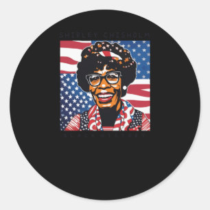 Redonda Shirley Chisholm Pegatina del Mes de la Historia N
