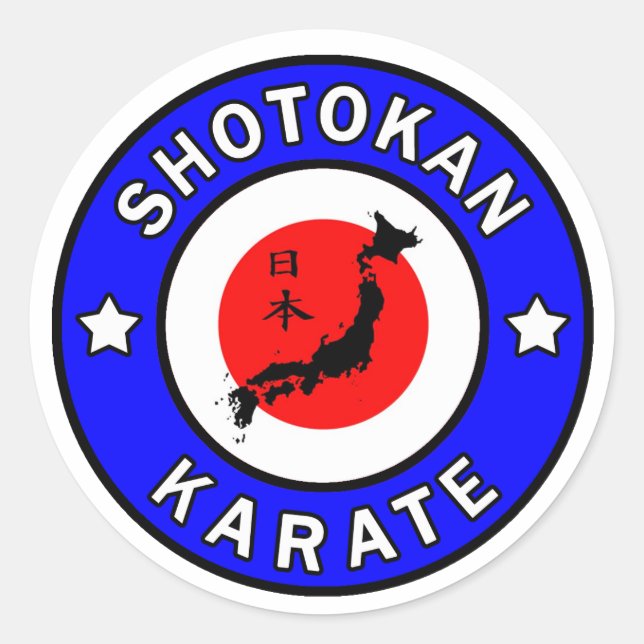 Redonda Shotokan Karate pegatina (Anverso)