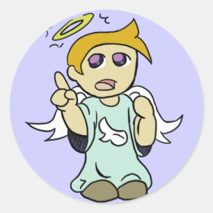 Redonda Shoulder Angel Pegatina