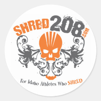 REDONDA SHRED208.COM PEGATINA