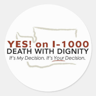 Redonda ¡Sí! en I-1000 Pequeño Pegatina