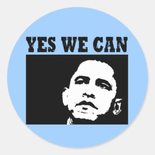 Redonda Sí, podemos usar la pegatina de Obama 2008