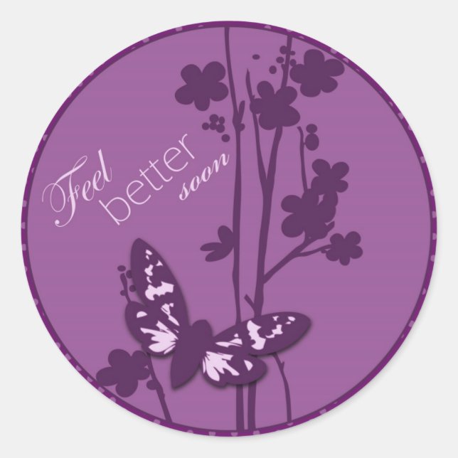 Redonda Siéntete mejor Pegatina (Anverso)