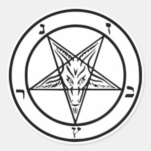 Redonda Sigil del pegatina de Baphomet