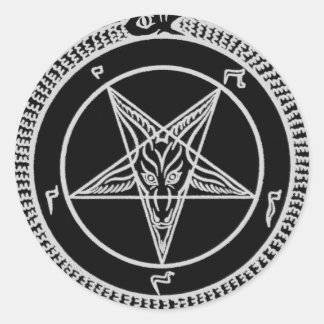 Redonda Sigil el pegatina de Baphomet