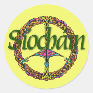 Redonda Signo de paz celta Pegatina en irlandés