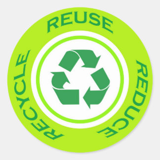 Redonda Signo de reciclaje - Pegatina